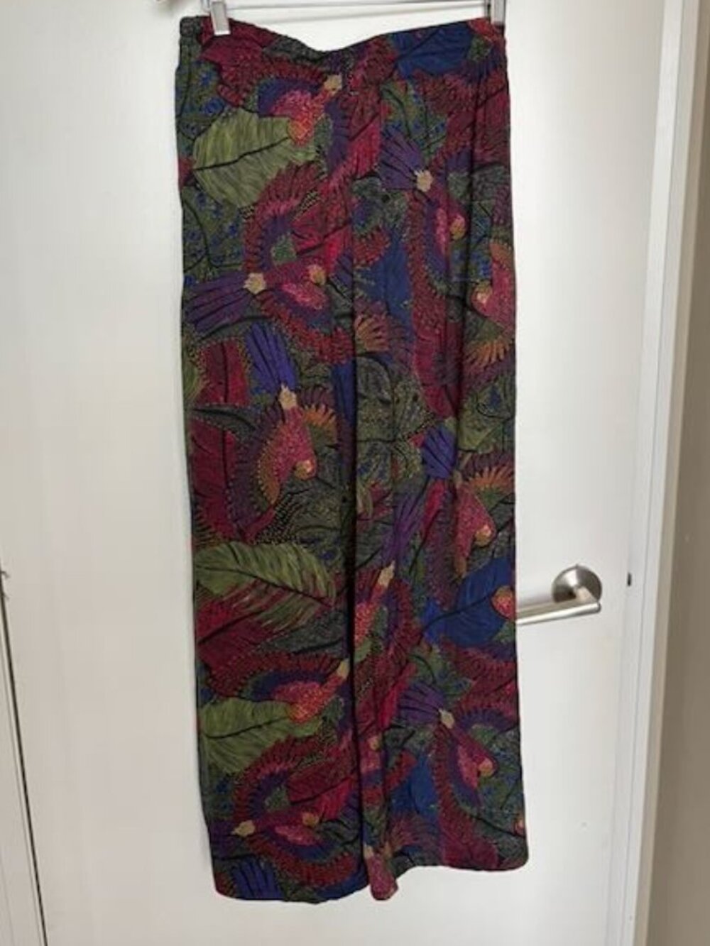 Rachel Zoe multi-color‎ print wide-leg trousers size M